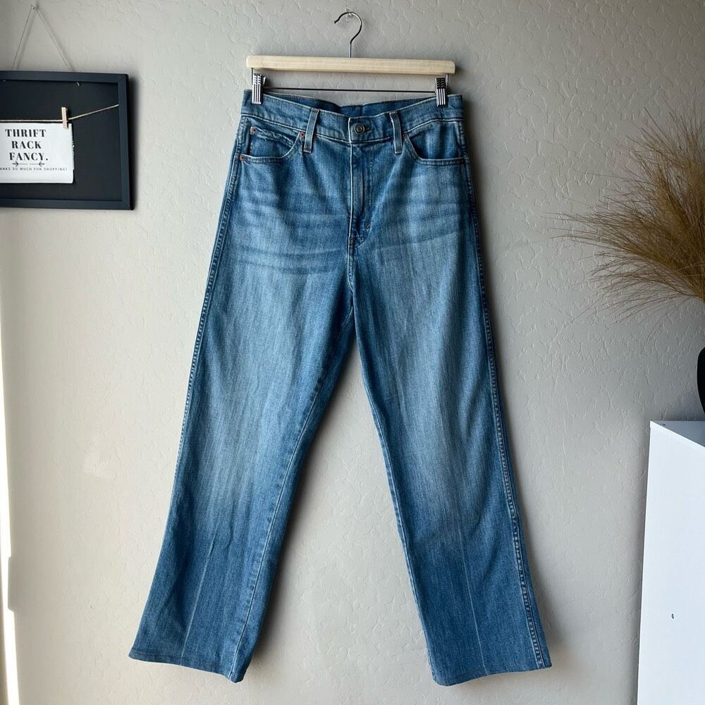 Emerson Fry Twin Doves Denim Treasure Straight Leg High Rise Blue Jeans Size 31 - Picture 2 of 13